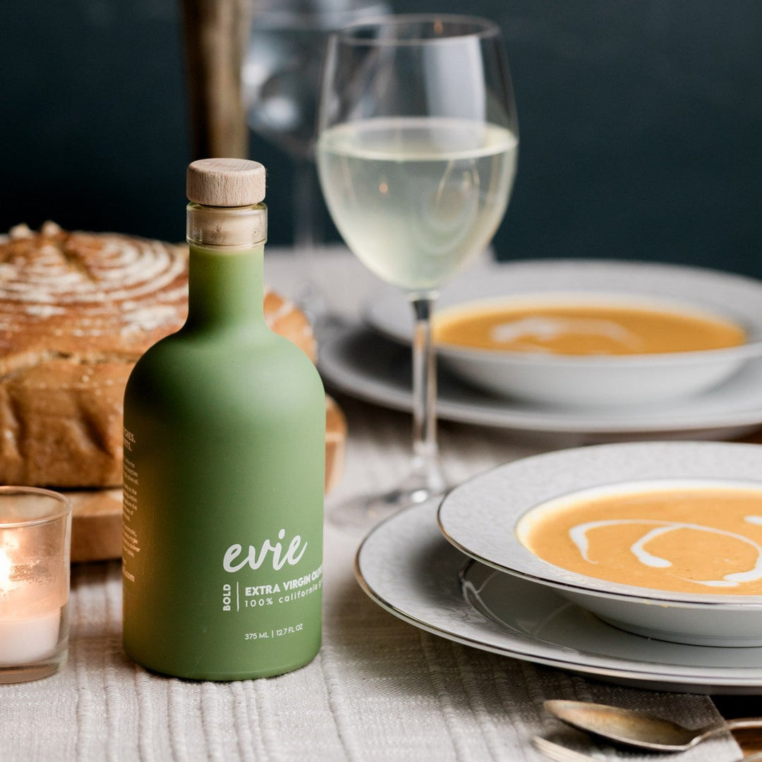 evie olive oil in fall cozy soup season